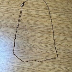 Vonkansy Simple Gold Necklace – 16” Chain – New Minimalist Jewelry